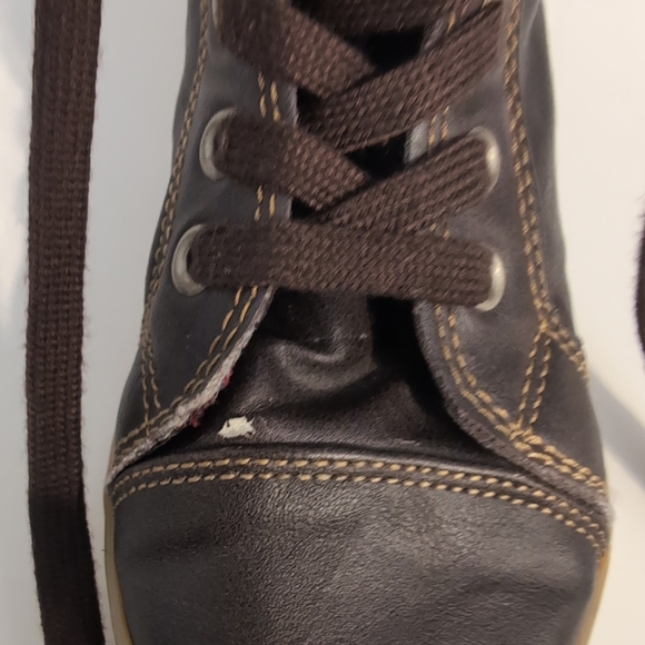 GAP Little Boys Ankle Boots with Plaid Red and Black Ankle Feature Size 9 - Picture 8 of 10